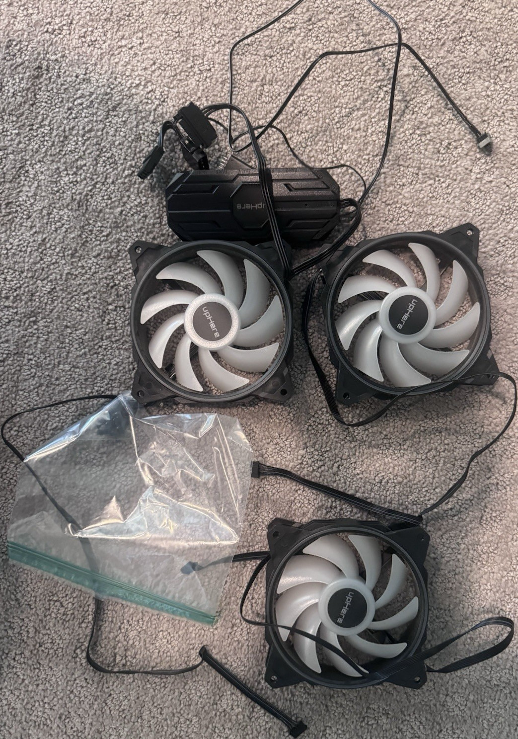 UpHere RGB case fans with fan controller 