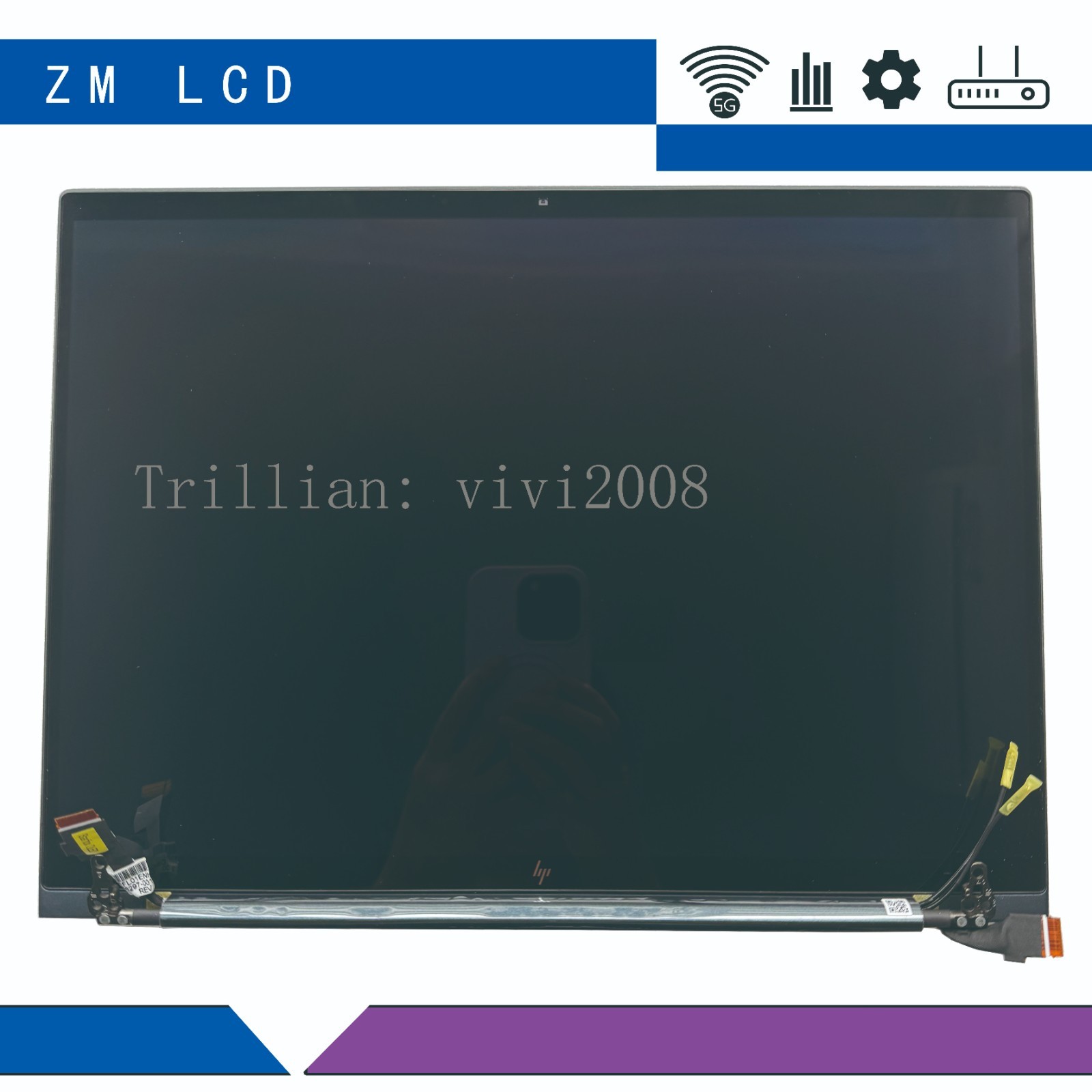 N28297-001 HP DRAGONFLY G3 DragonflyG4 TOUCH OLED SCREEN HINGE UP BLUE