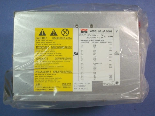 Aa 14500 AA14500 astec power supply 200 watt at style full size tower case side