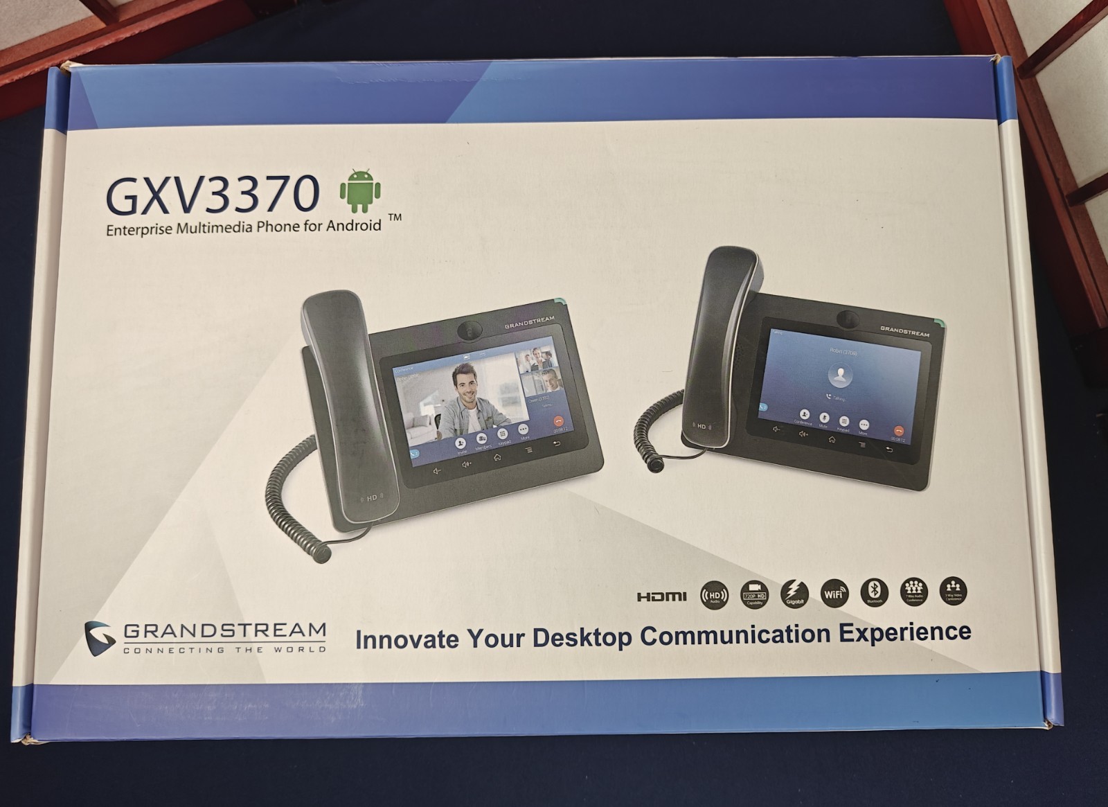 Grandstream GXV3370 16-Line Android IP Video Phone with 7″ Touchscreen New