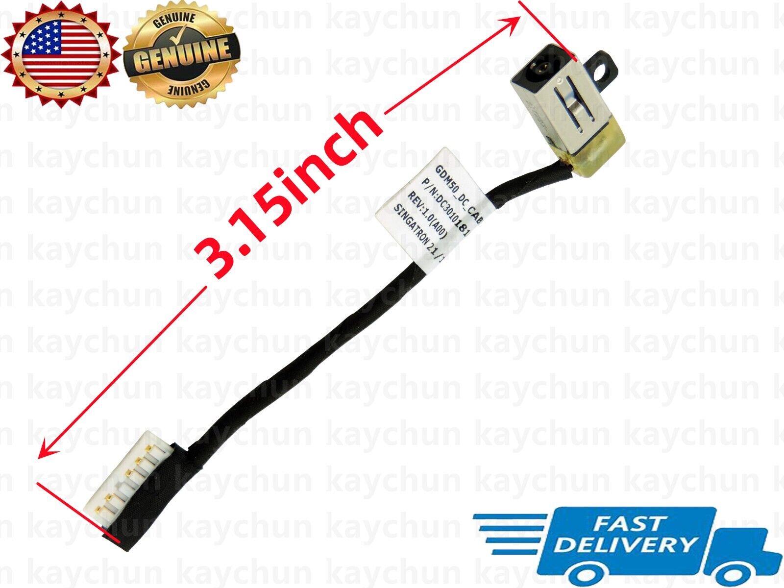 Original DC Power Jack in Cable For Dell INSPIRON 15 3511 laptop 0231X7 231X7 