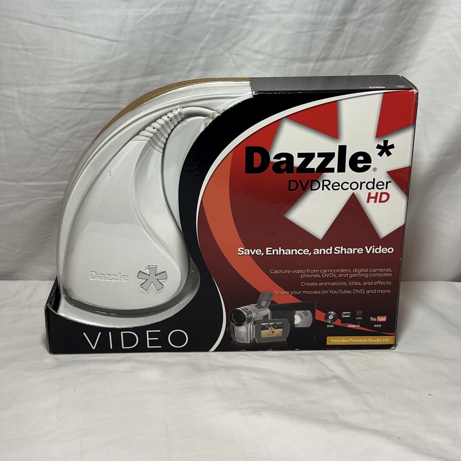 Dazzle DVD Recorder HD Video Capture Device VHS to Digital + Pinnacle Studio
