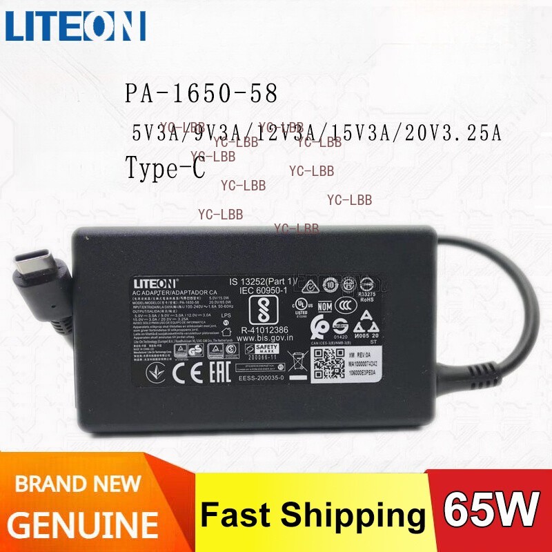 PA-1650-58 New Original LITEON 20v3.25a Power AC Adapter Charger
