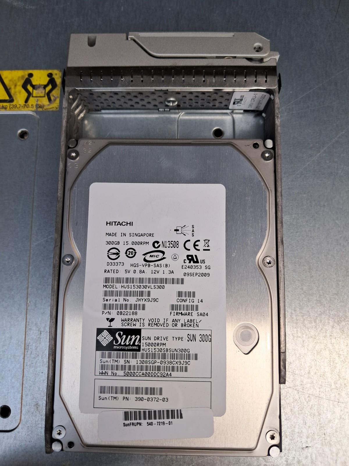 HUS153030VLS300 540-7219-01 390-0372-03 SUN 300GB 15K SAS HARD DRIVE HITACHI QTY