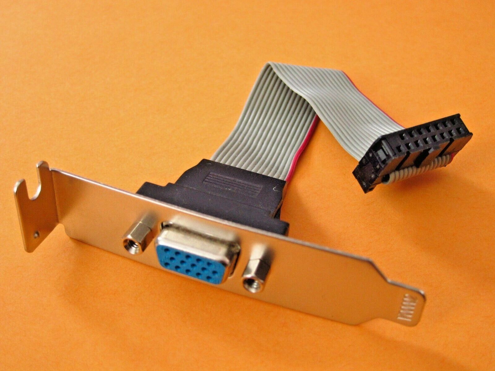 MSI GIGABYTE Low Profile LP Bracket with Long 15Pin VGA DSUB Cable