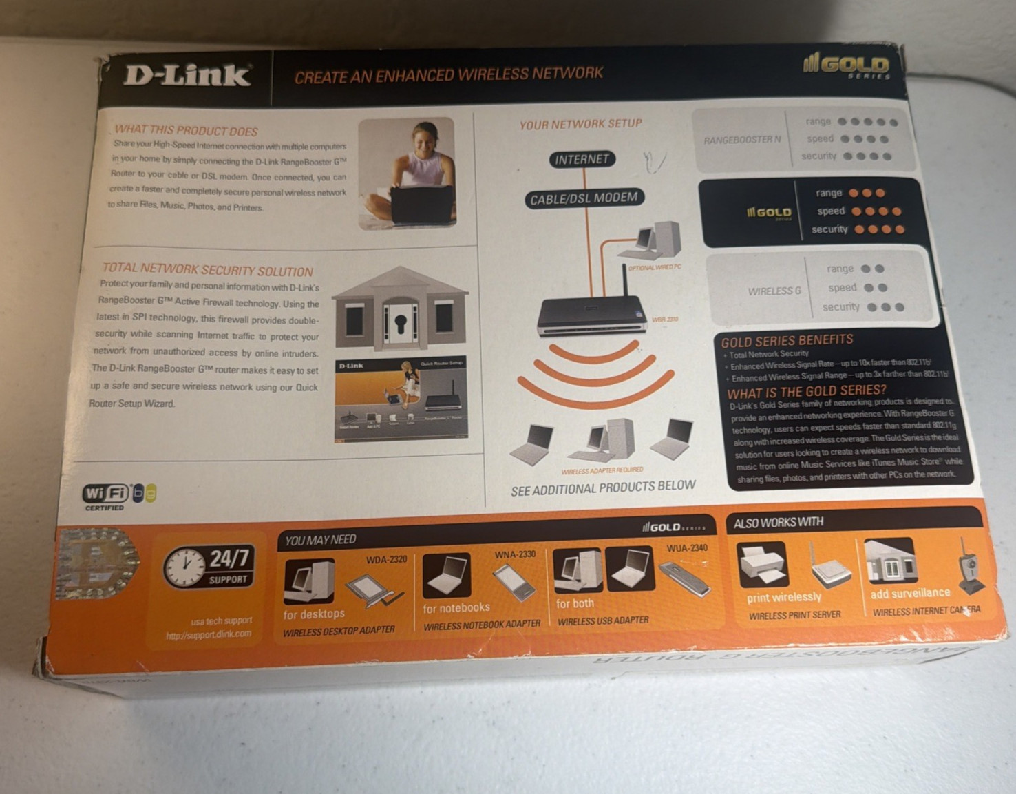 D-Link RangeBooster WBR-2310 108 Mbps 4-Port 10/100 Wireless G Router (WBR-2310)