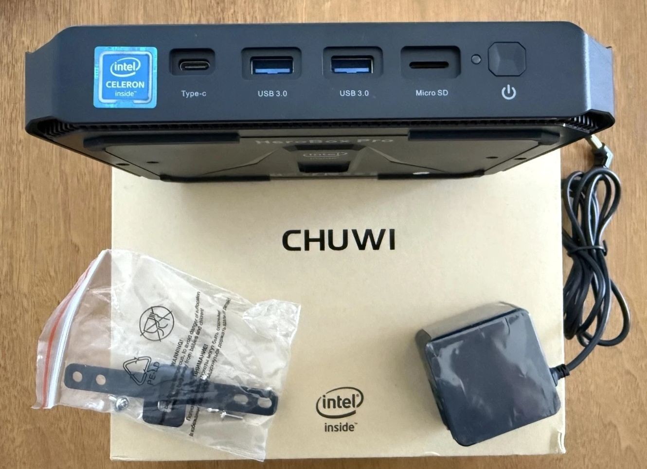 Chuwi Herobox Mini-C Intel, Celeron J4125 Cpu, 8GB RAM 512GB SSD and 476G SSD
