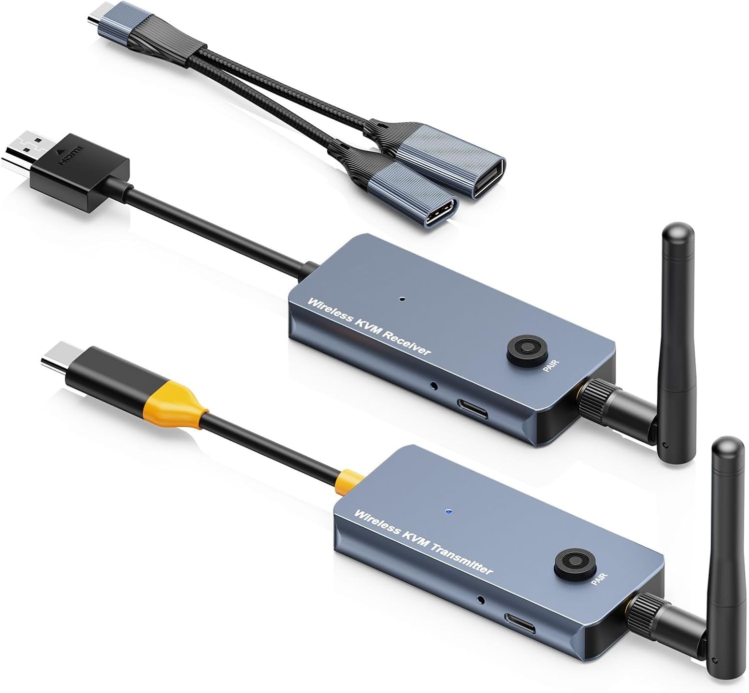 Wireless KVM Extender 650FT USB-C HDMI 1080P 60Hz PD100W