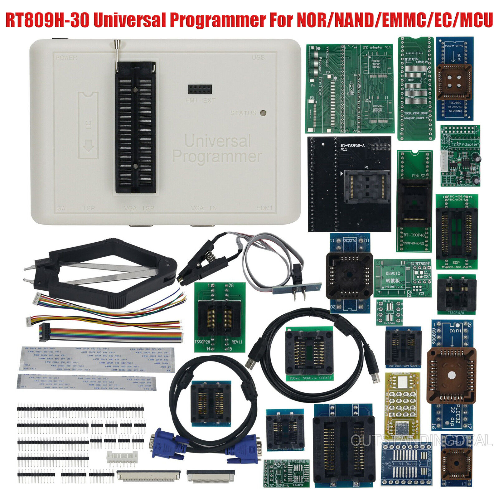 RT809H-30 Items Universal Programmer Perfect For NOR/NAND/EMMC/EC/MCU os67