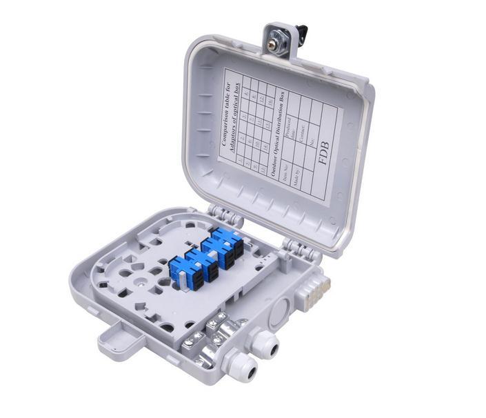 8 Core Fiber Distribution Box,FTTH Fiber Distribution Box -8 Port ABS Plastic-98