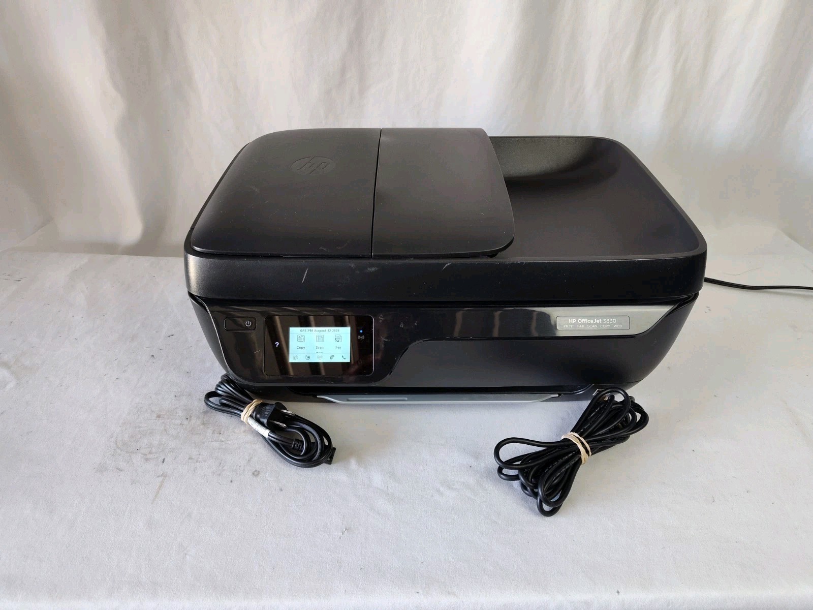 HP OfficeJet 3830 Wireless Color Inkjet All-In-One Printer Scan Copy Fax Tested.