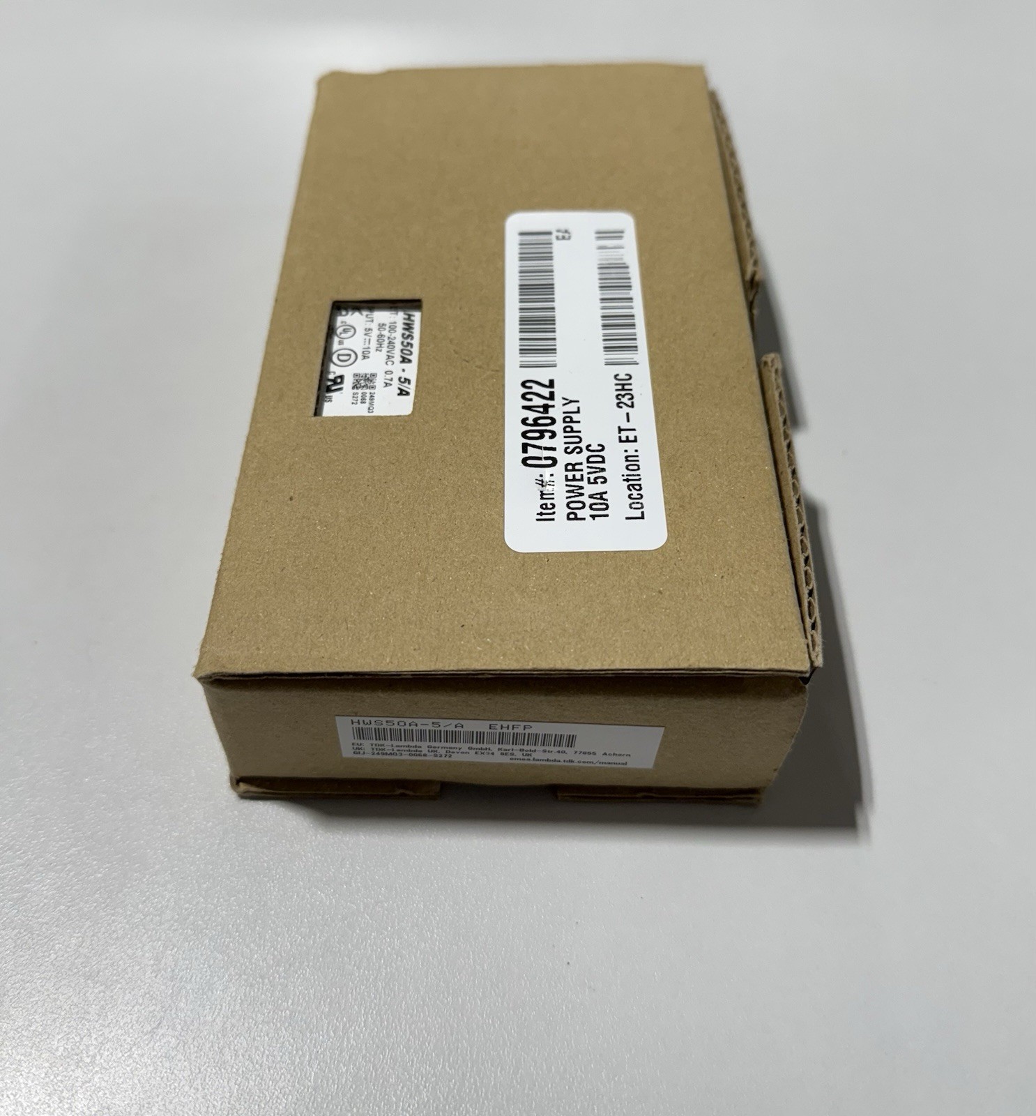 TDK-LAMBDA AC/DC POWER SUPPLY HWS50A-5/A 10A 5VDC *NEW IN BOX*