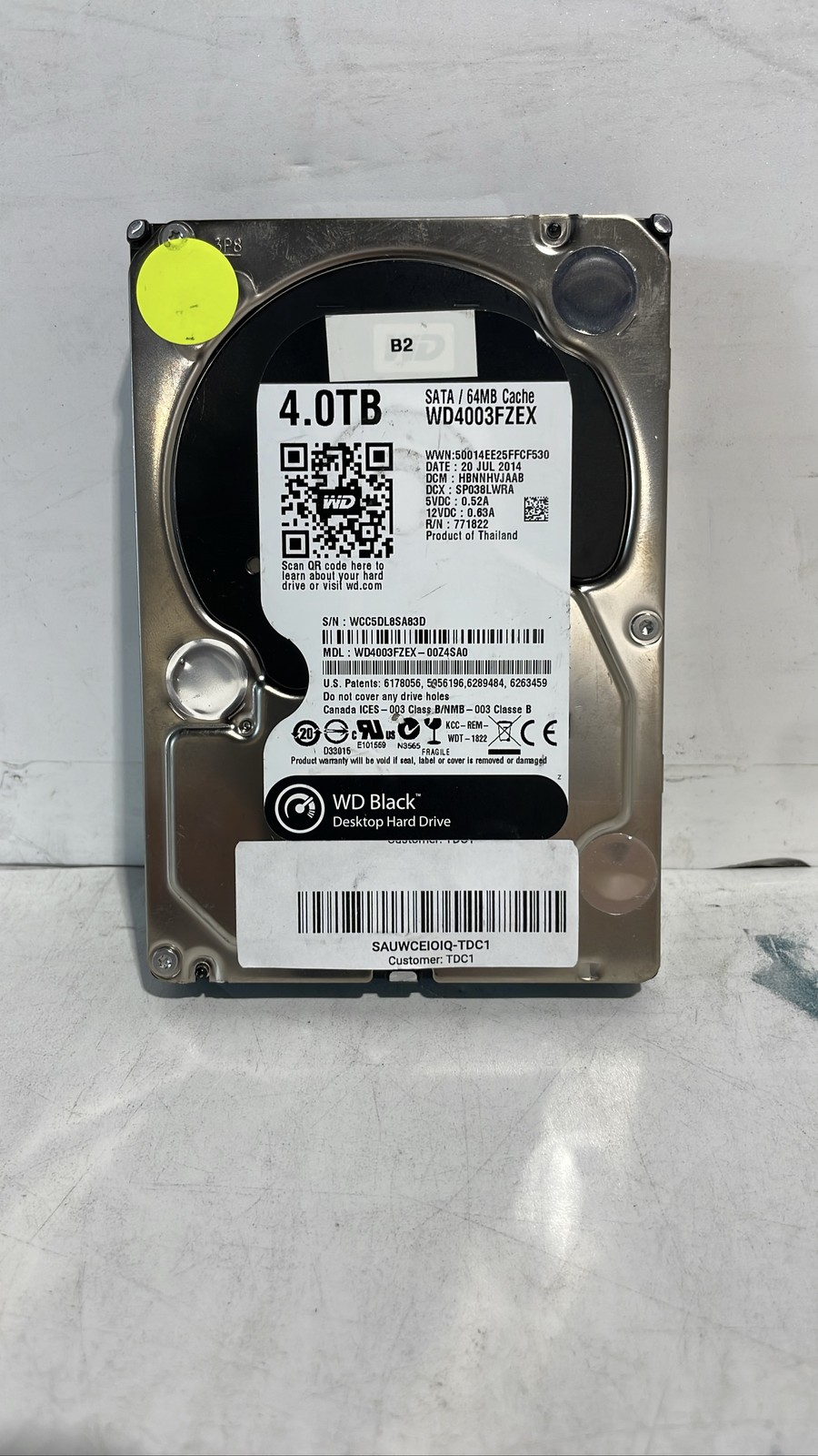 Western Digital WD Black 4TB WD4003FZEX SATA 6Gb/s 7200RPM 64MB Cache 3.5" HDD
