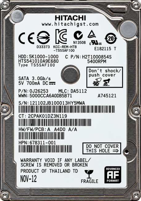 HGST HTS541010A9E680 1TB SATA HDD Tested Sanitized - Premium Grade