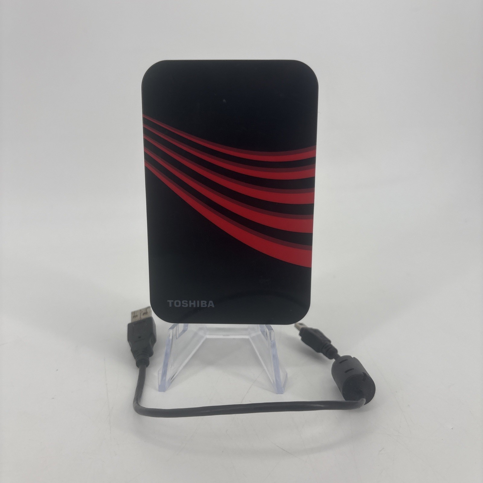 Toshiba HDDR250E03X 250GB External Hard Drive Mini USB Black & Red Portable