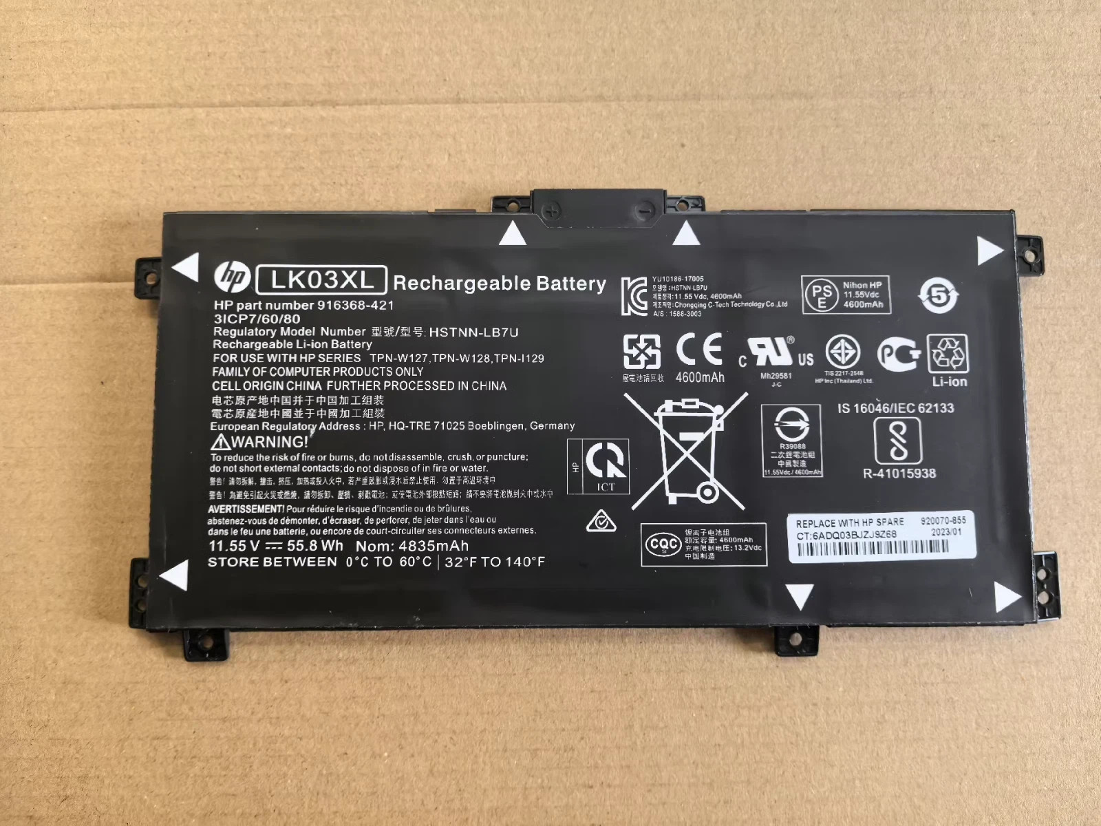 NEW Genuine 11.55V 55.8Wh LK03XL Battery For HP Envy X360 916368-421 L08855-856