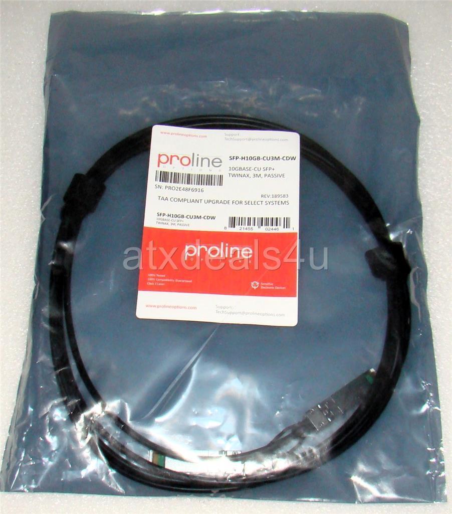 Proline SFP-H10GB-CU3M-CDW 10BASE-CU SFP+ Twinax Passive Cable New