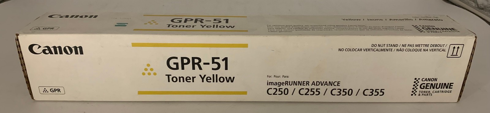 Genuine Canon 8519B003 (GPR-51) Yellow Toner Cartridge, OEM