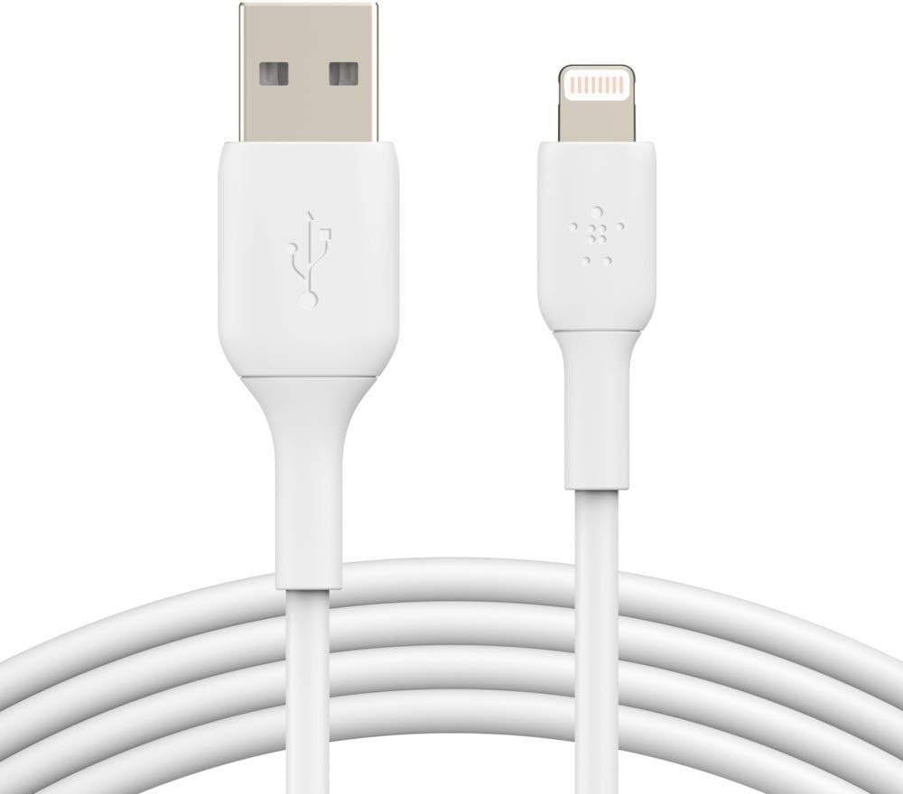 Belkin BoostCharge 3.3' Lightning to USB-A Cable, White