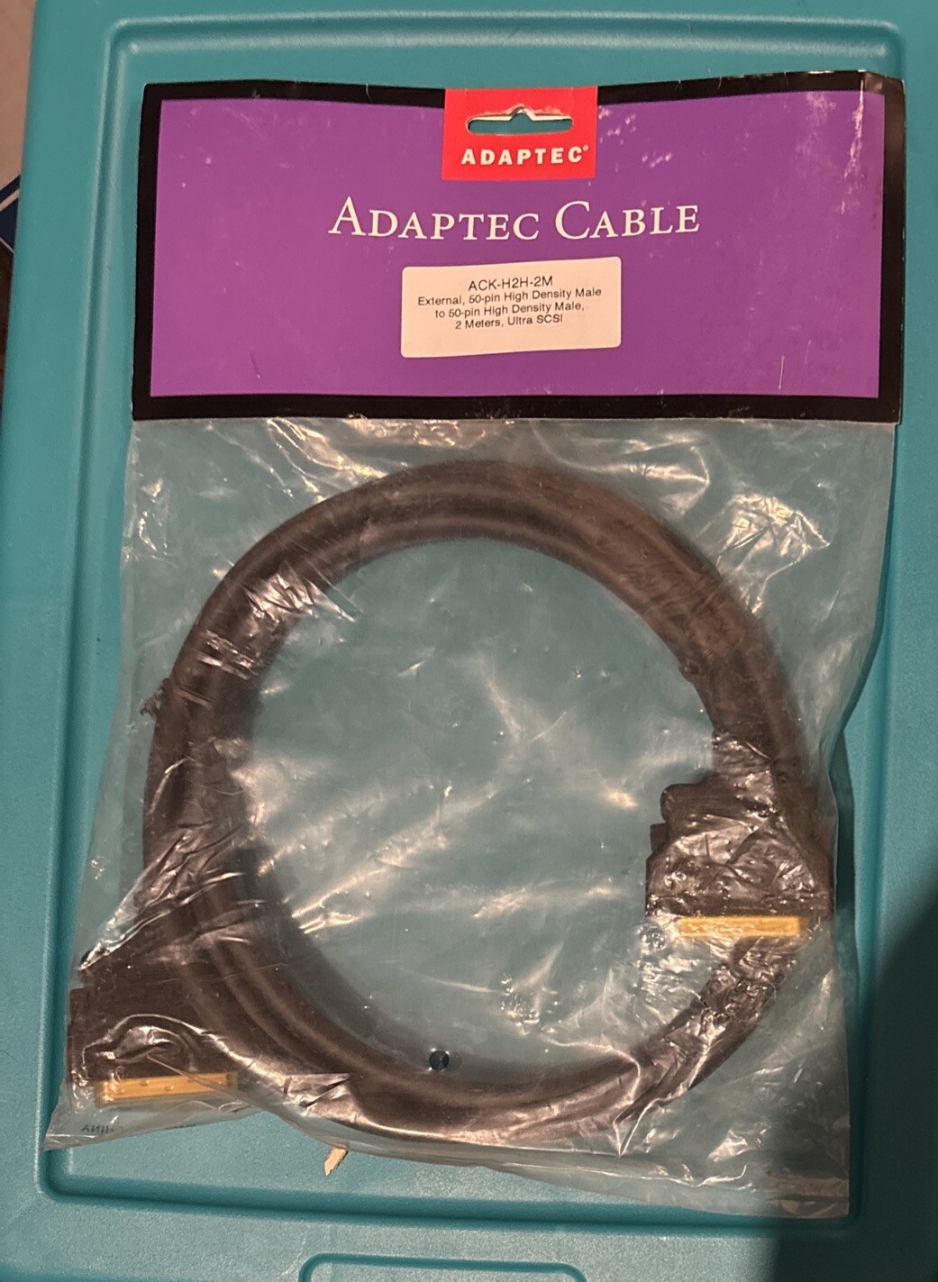 NEW Adaptec ACK-H2H-2M External SCSI Cable, HD50M-M, 2-Meter