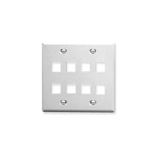 ICC FACE8WH IC107FD8WH 8-Port Faceplate White