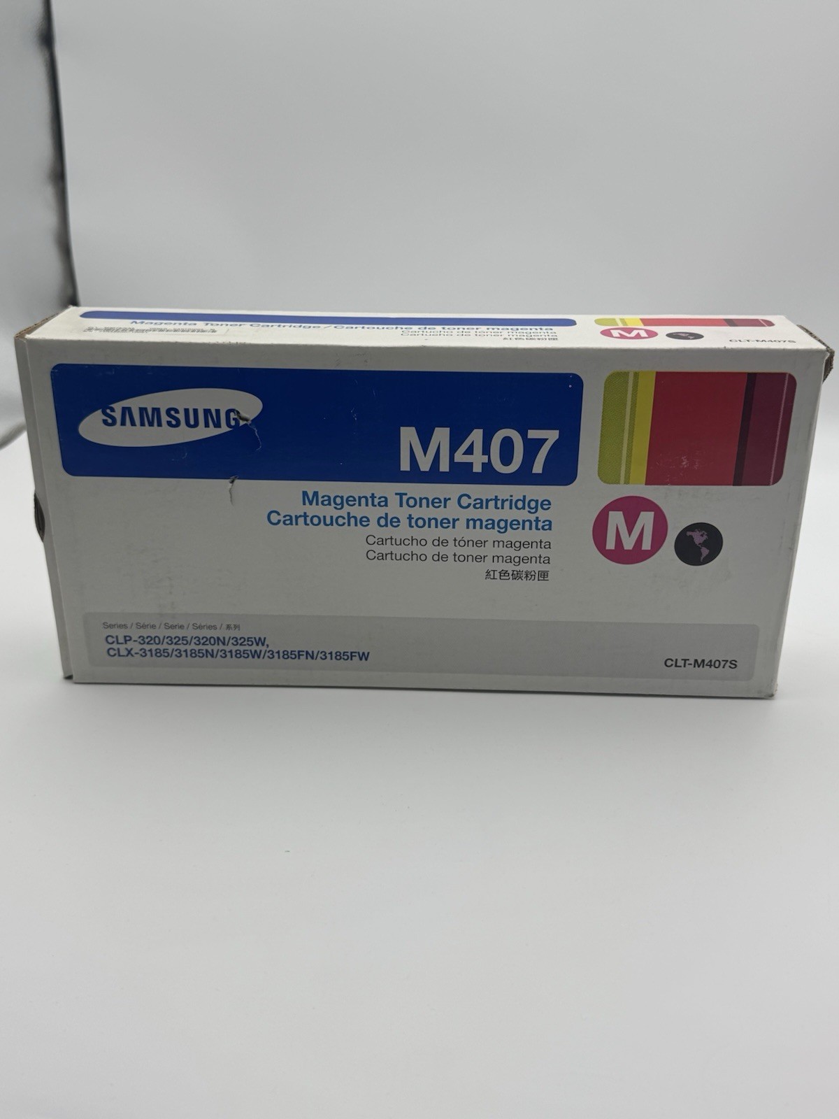 Genuine Samsung Magenta Toner CLT-M407 for  CLP-320/325/320N/325W CLX-3185/