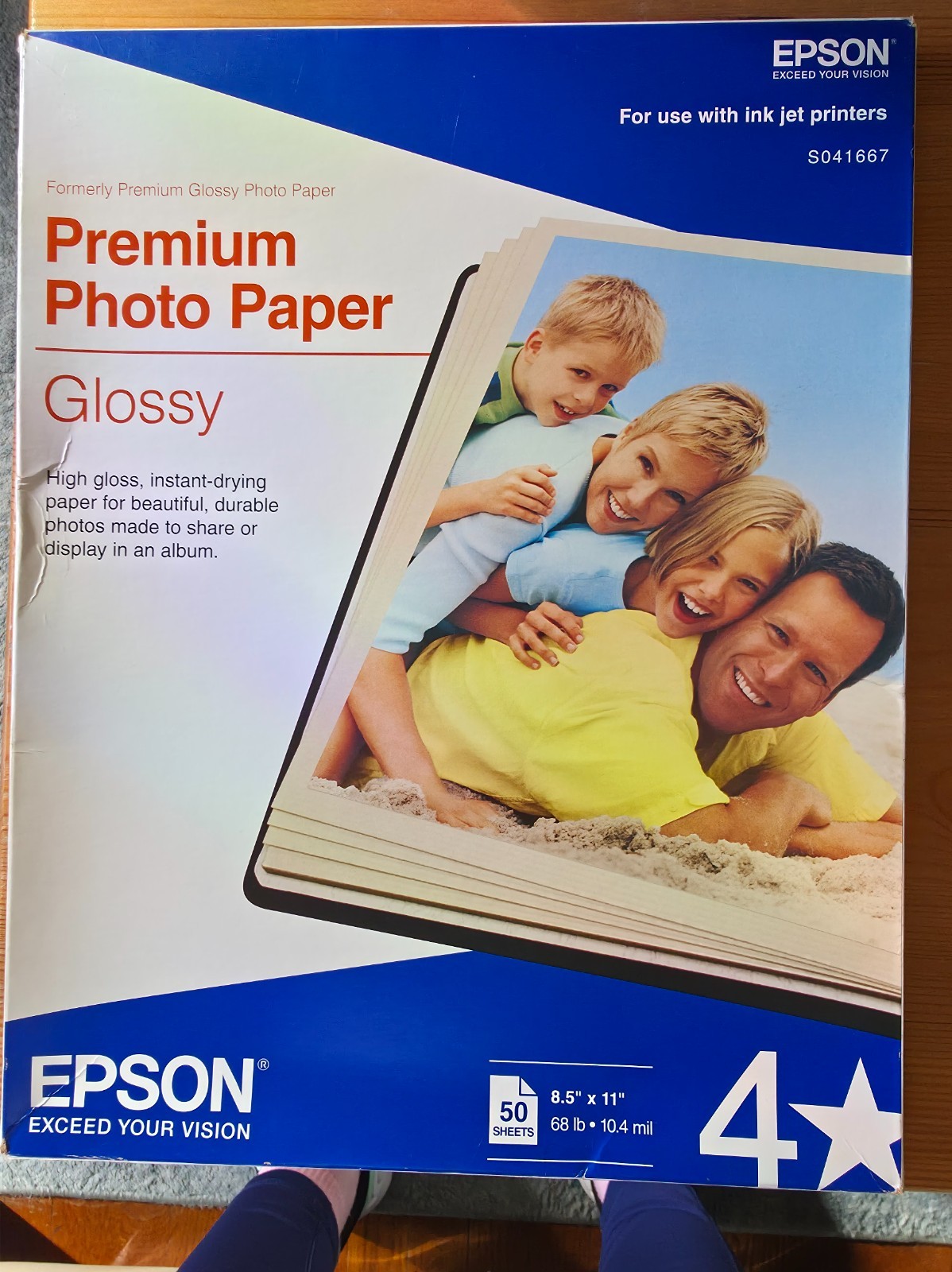 Epson Premium Photo paper Glossy 8.5x11 (30 Sheets) S041667
