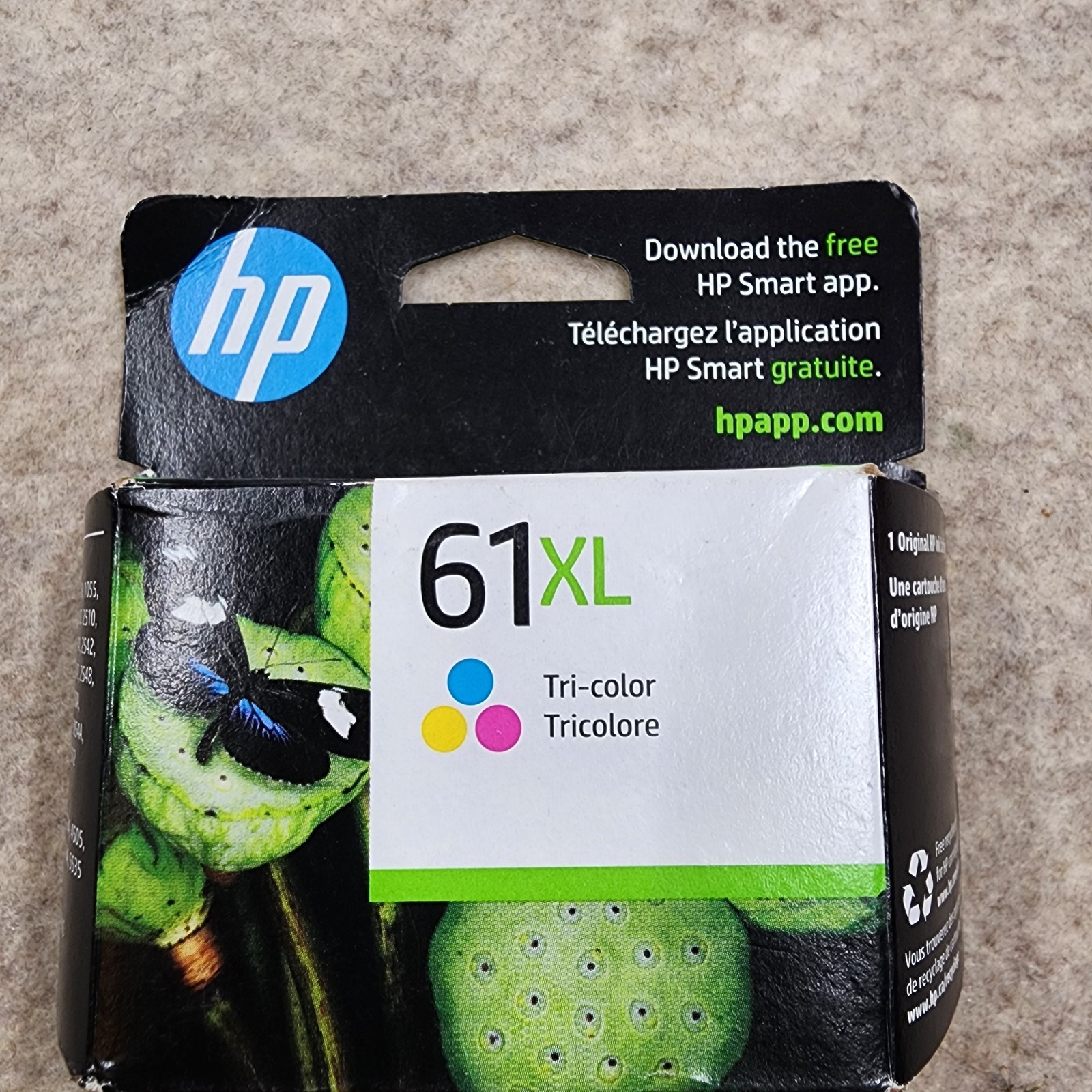 Genuine HP 61XL Ink Cartridge Tri Color CH564WN 09/2025
