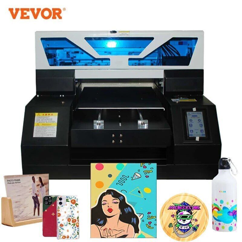 VEVOR L800 Inkjet Large Format Flatbed A3 UV Printer, 26.7 * 42CM Printing Area