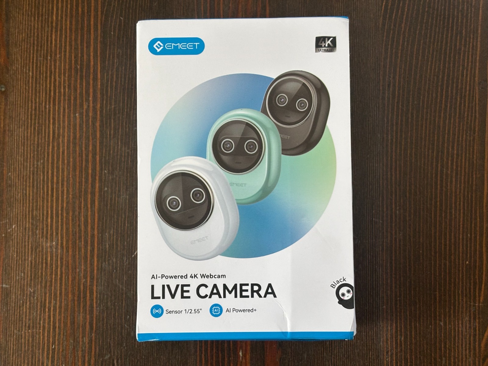 EMEET - Piko+ (Piko Plus) - Dual-Camera, AI-powered 4k webcam + Cover - Black
