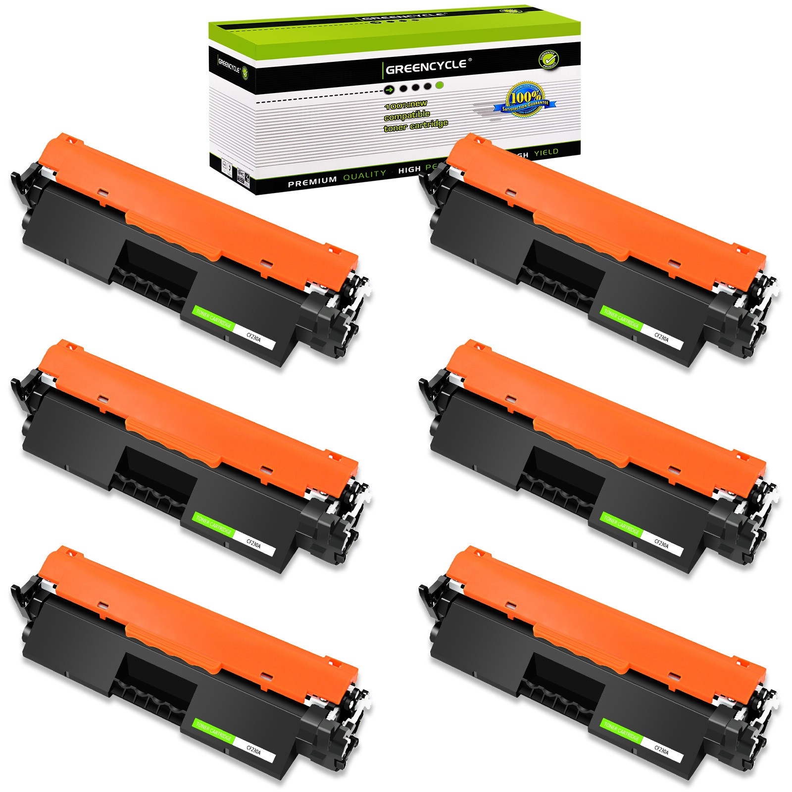6PK CF230A 30A Toner Cartridge Compatible with HP LaserJet M203dw M203dn MFP M22