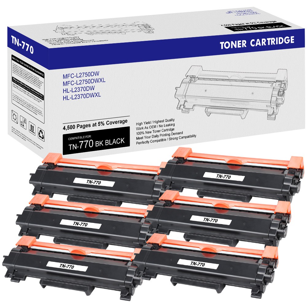 TN770 Black Toner Cartridge compatible for Brother HL-L2390DW MFC-L2750DWXL Lot
