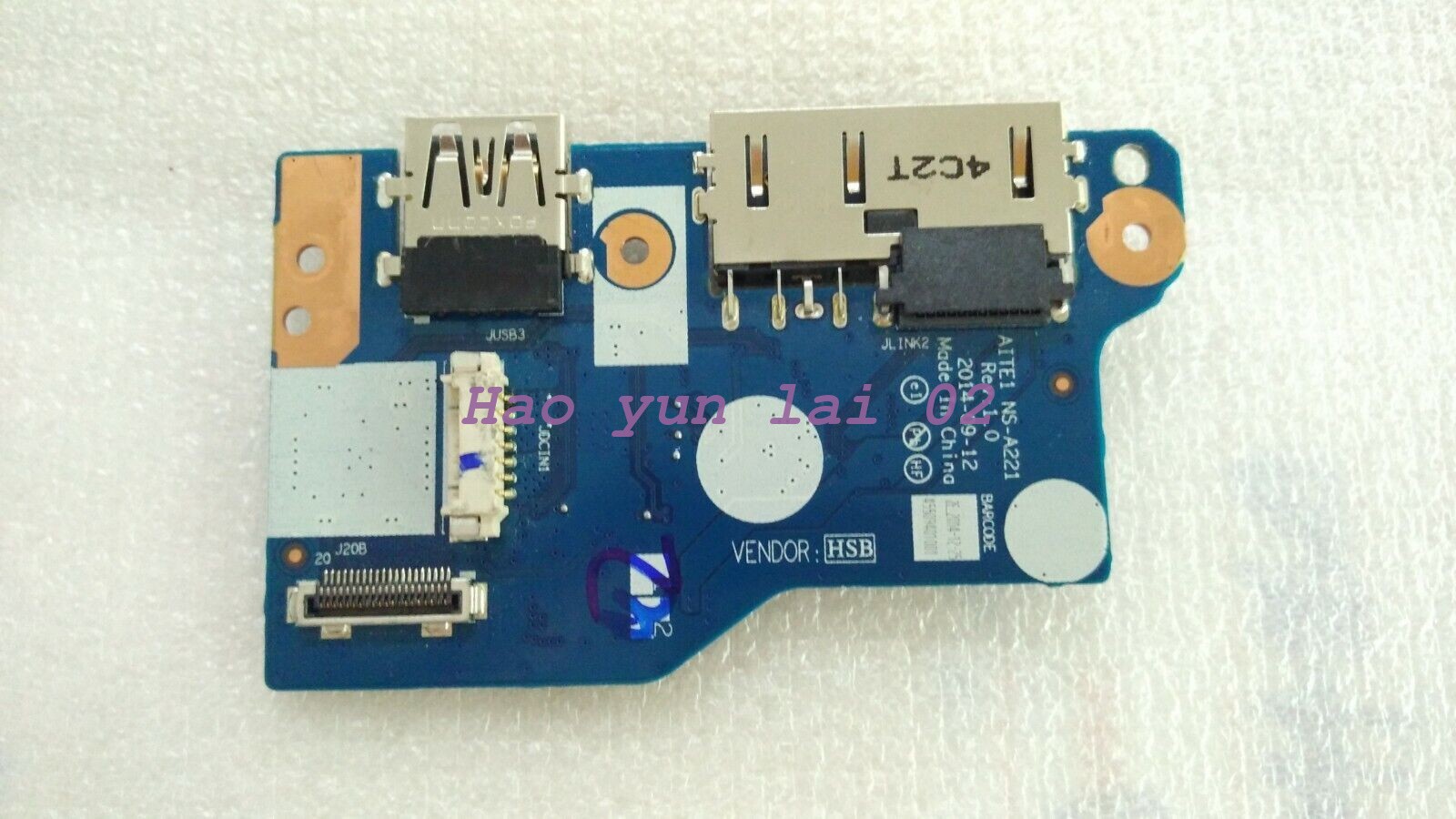 1PC NEW DC IN Power Jack USB Board Lenovo ThinkPad E550 NS-A221 00HT632 #DA