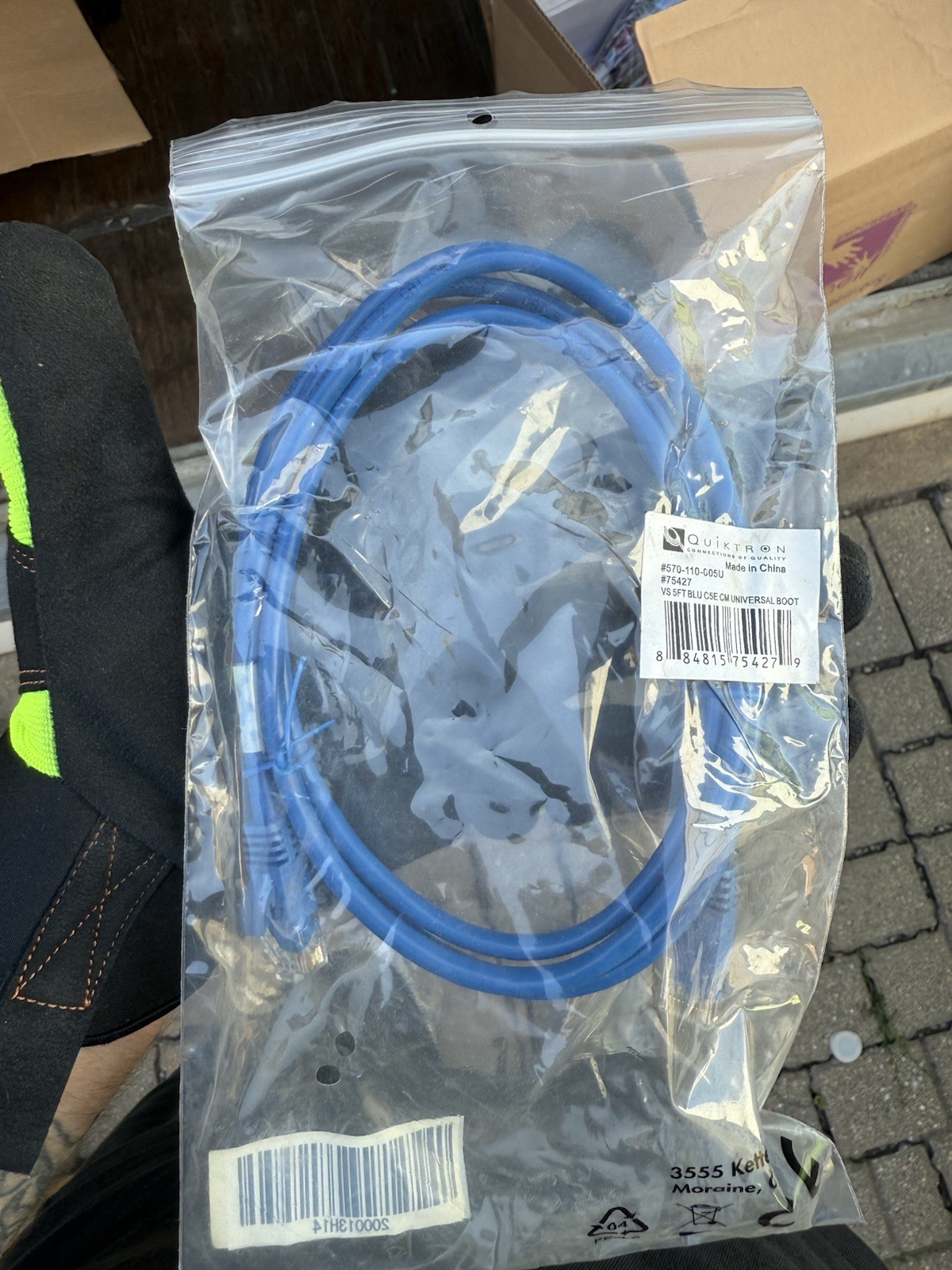10x Quiktron Cat5e Ethernet Patch Cable 5FT Blue RJ45 Booted 570-110-005U