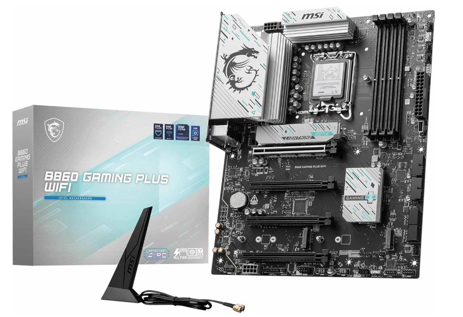 MSI B860 Gaming Plus WiFi Motherboard, ATX - Supports Intel Core Ultra Processor