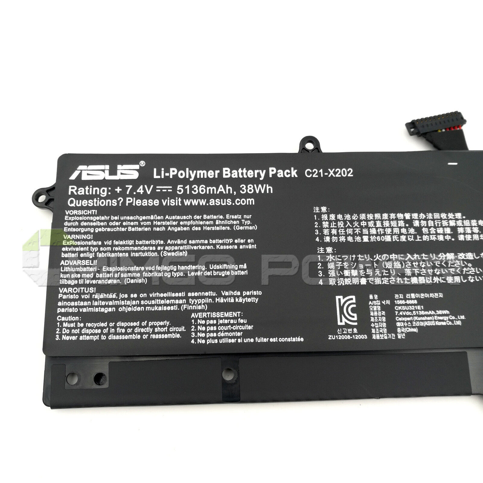 Genuine Battery C21-X202 For Asus VivoBook X201 X201E X202 X202E S200 Q200E New