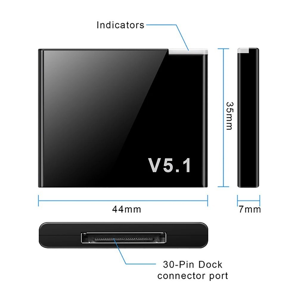 Bluetooth 5.1 Receiver Adapter 30 Pin for Bose SoundDock Music System Speaker