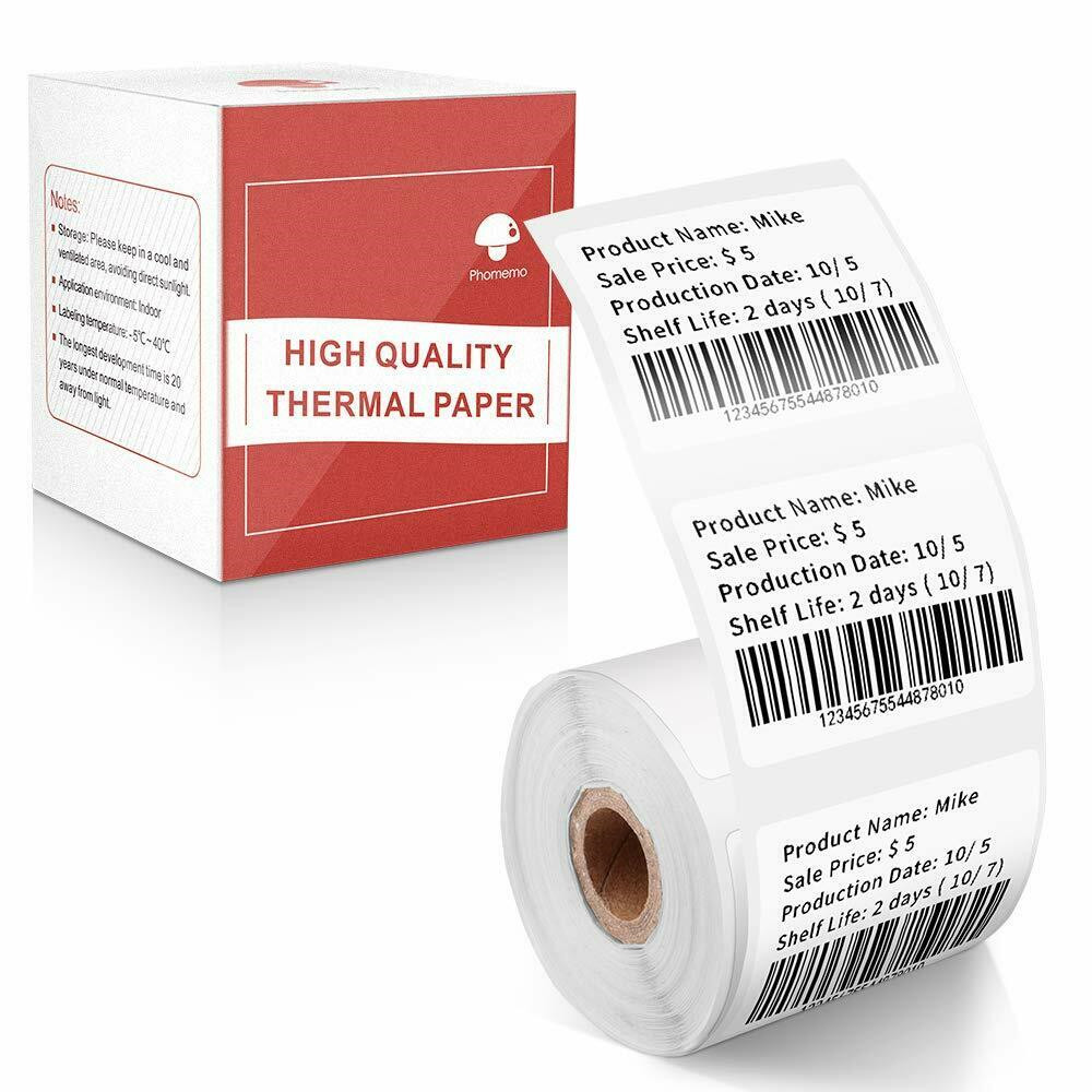 Phomemo M110 Bluetooth Pocket Printer Sticker Paper Self-Adhesive Label rollen