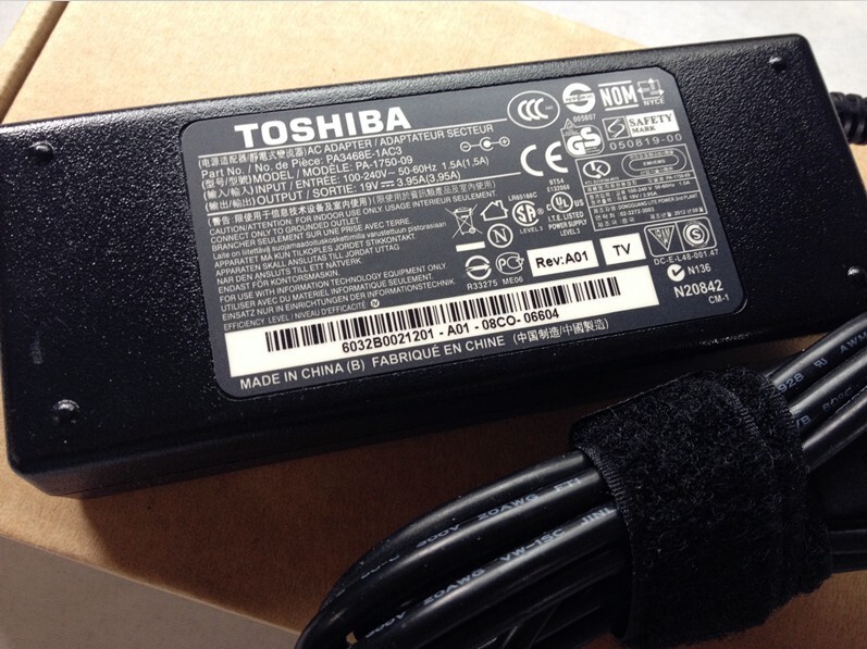 75W Genuine Original Toshiba PA5034U-1ACA 19V 3.95A AC/DC Charger Adapter NEW