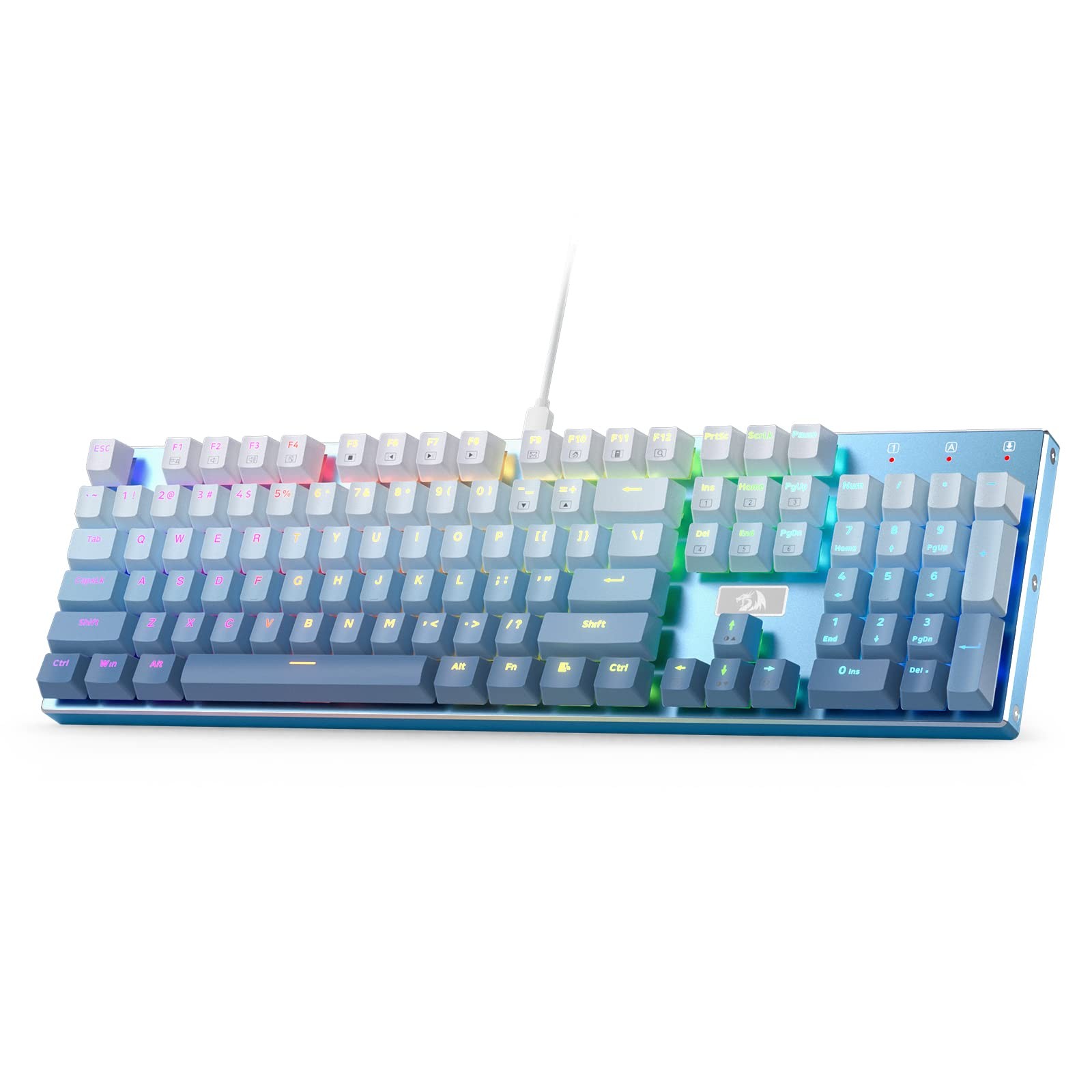 Redragon K556 Wired RGB Mechanical Gaming Keyboard, 104-Key Aluminum Board