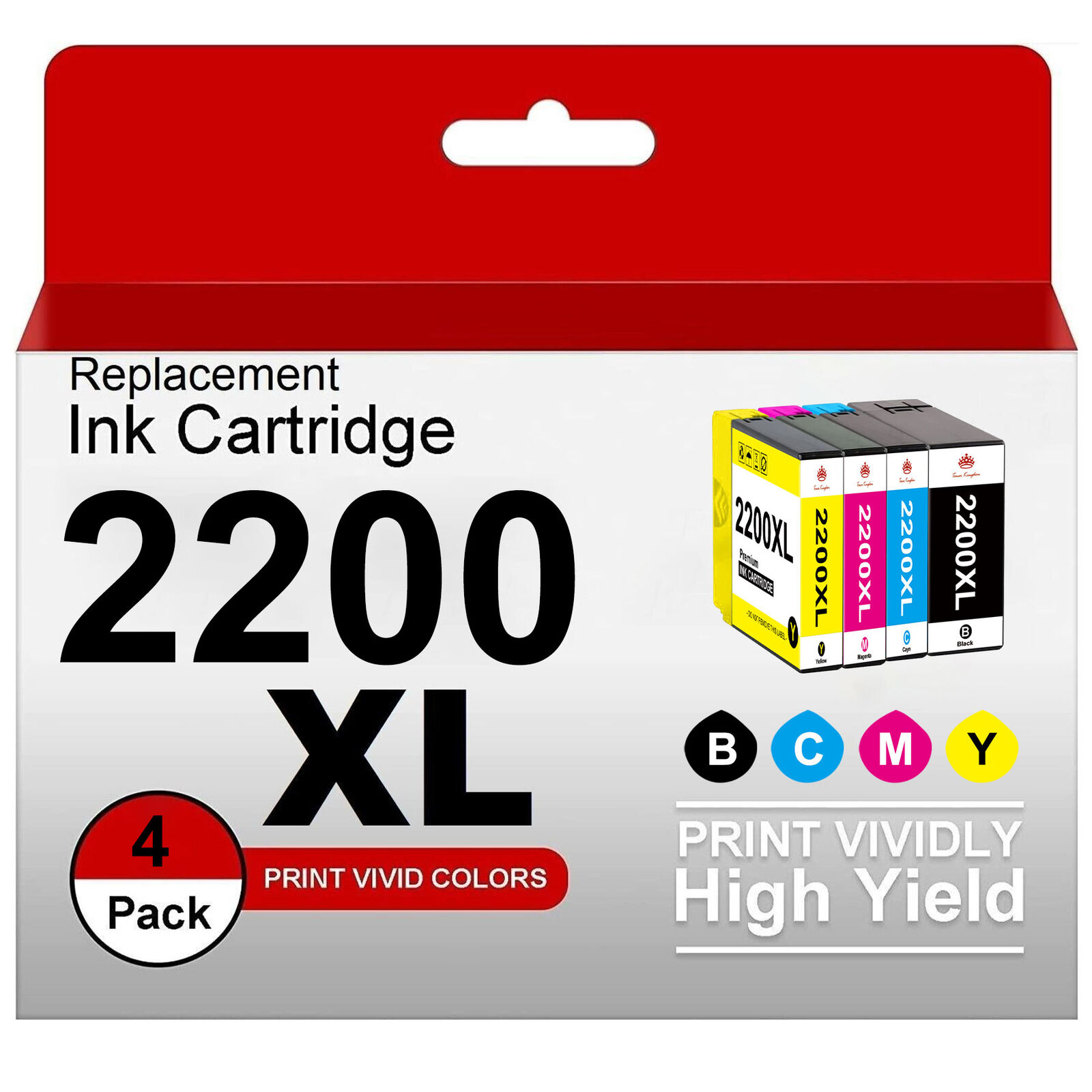 4PK PGI-2200XL PGI2200 Ink Cartridges for Canon 2200 Maxify MB5120 MB5320 MB5420