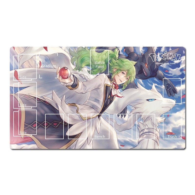 Pokemon Duel Playmat Reshiram Zekrom TCG CCG Pad Trading Card Game Mat Mousepad