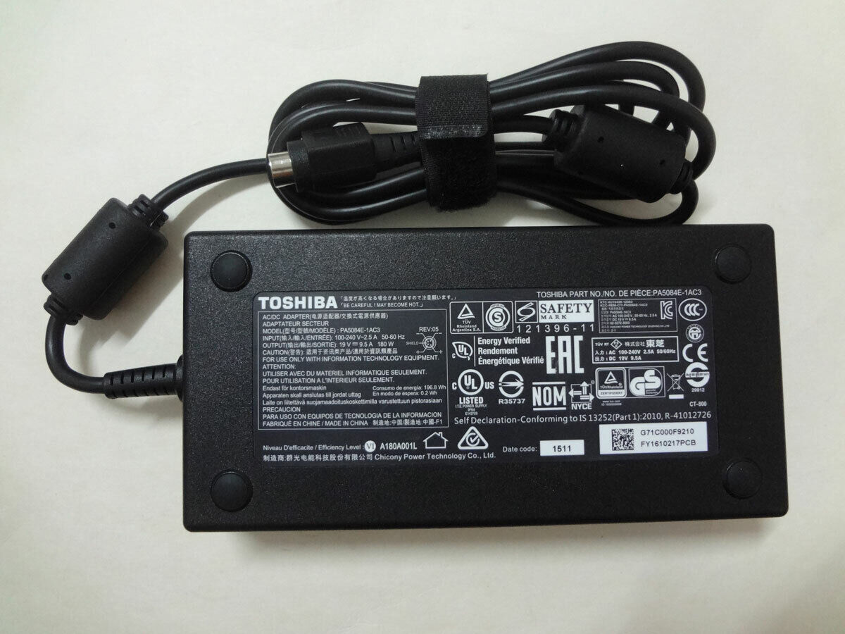 Original 19V 9.5A PA5084E-1AC3 For Toshiba Tecra W50 W50XAU3 180W AC Adapter NEW