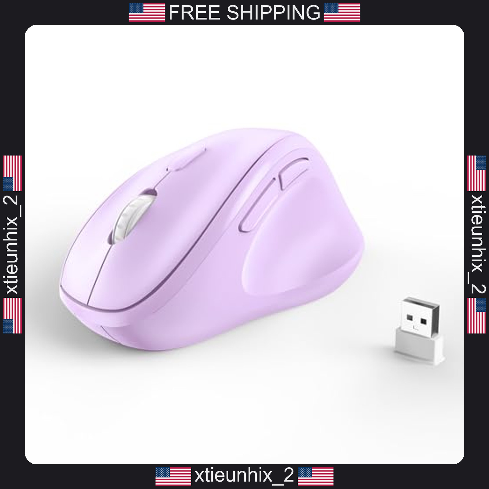 Wireless Ergonomic Vertical Mouse for PC Laptop with Silent Clicks, 1600 DPI,