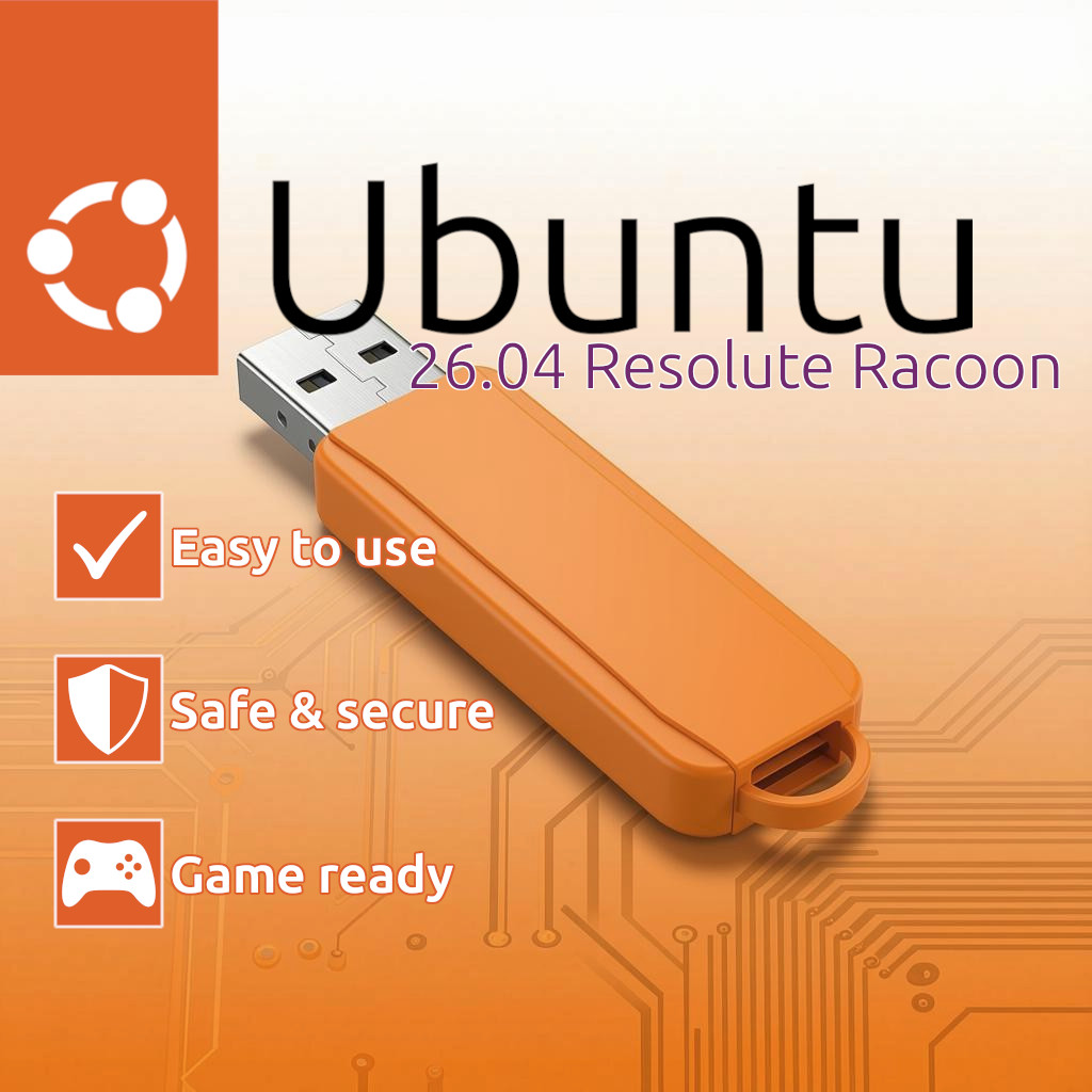 Ubuntu 26.04.1 LTS 'Resolute Raccoon' | Bootable/Live USB | LATEST LTS VERSION