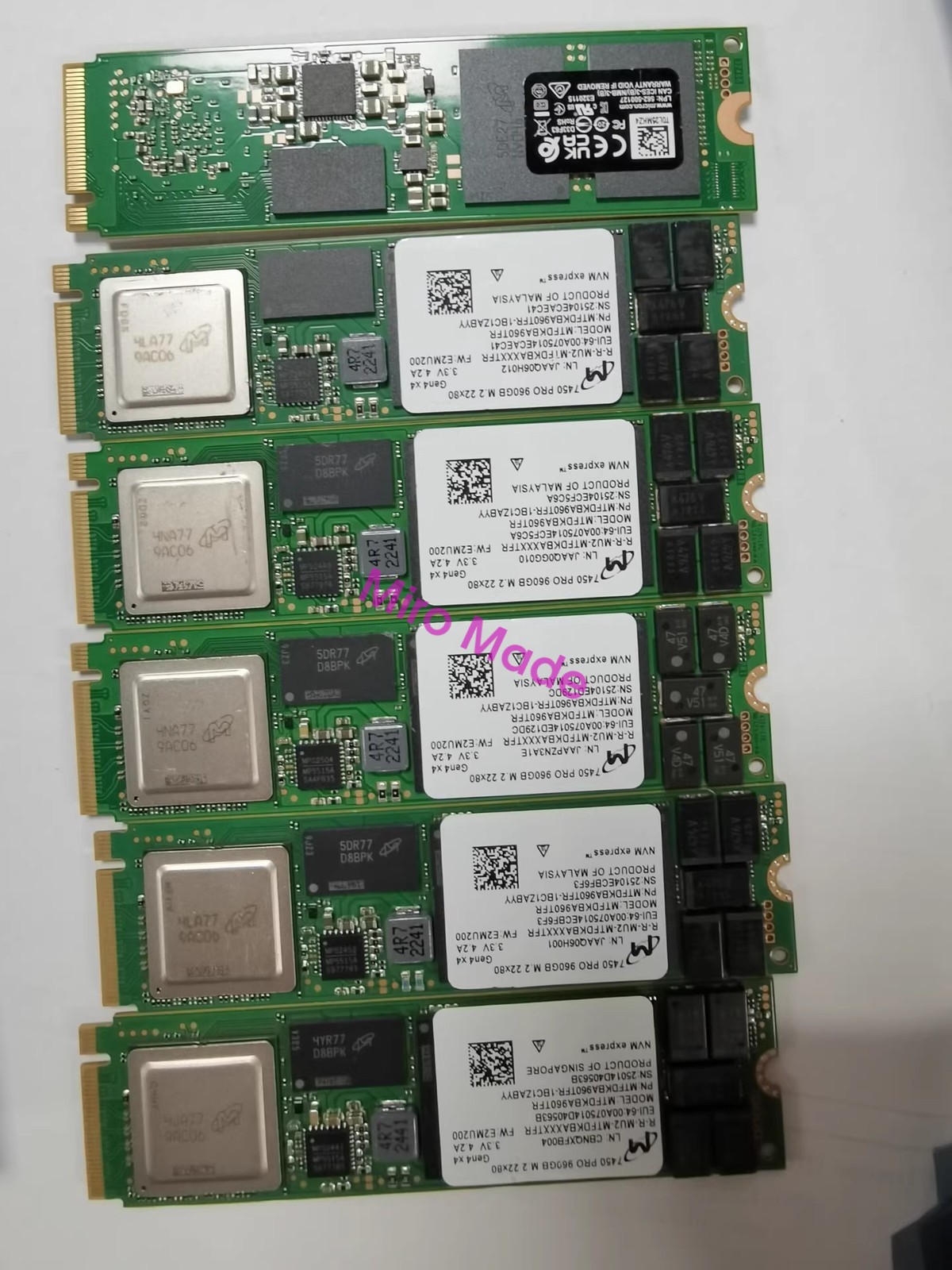 1x MICRON 7450 PRO 960GB M.2 NVME 22x80 Gen4x4 MTFDKBA960TFR-1BC1ZABYY 1DWPD