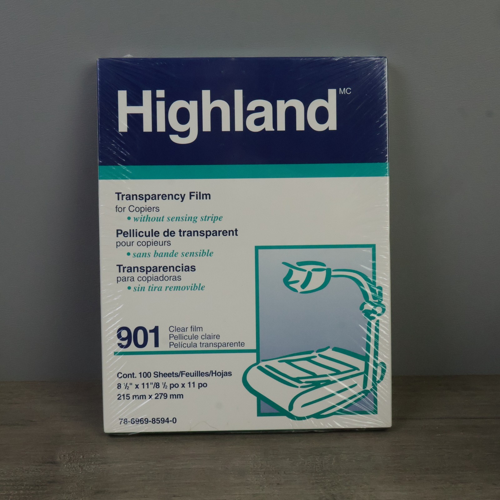 [NEW SEALED] 3M Highland Transparency Film 901 Clear Film 100 Sheets 8.5" x 11"