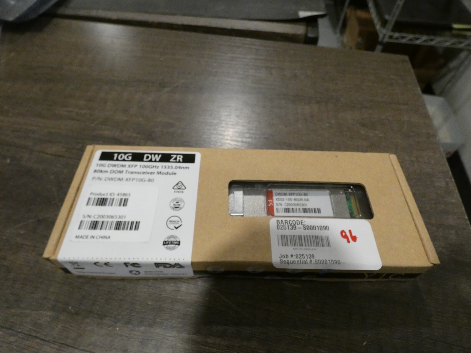 FS DWDM-XFP10G-80 XD53-10G-80 10G 1535.04NM 80KM DOM TRANSCEIVER MODULE 100GHZ
