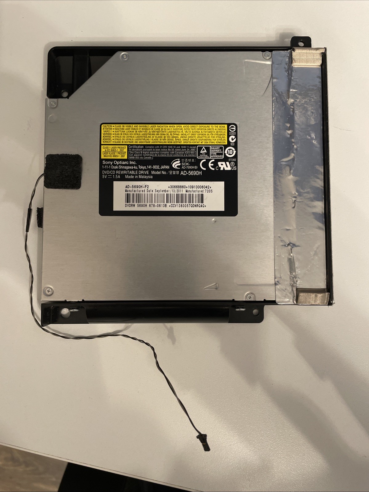 SuperDrive (AD-5690H) for iMac 20"/ 21.5"/ 24"/ 27" (2009-11)- Working 678-0613A