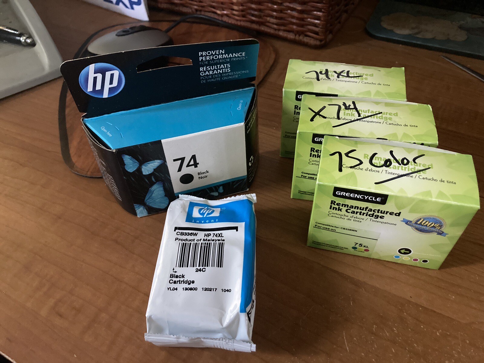 hp 74 75 ink cartridges genuine And Recycle